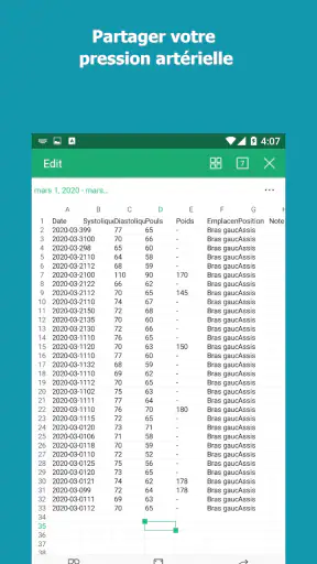 Suivi la pression artérielle screenshot 4