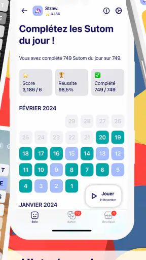 Sutom - Jeux de mots du jour screenshot 3