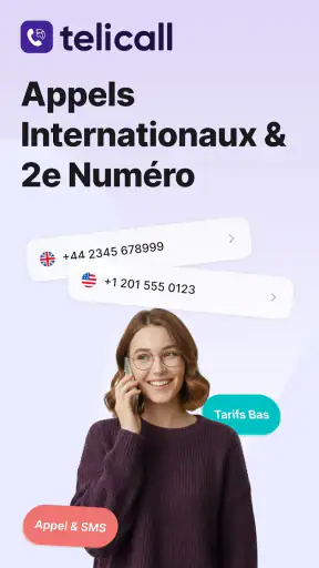 Telicall: 2e Numéro & Appels screenshot 1