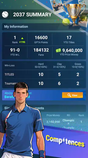 Tennis rising star screenshot 5