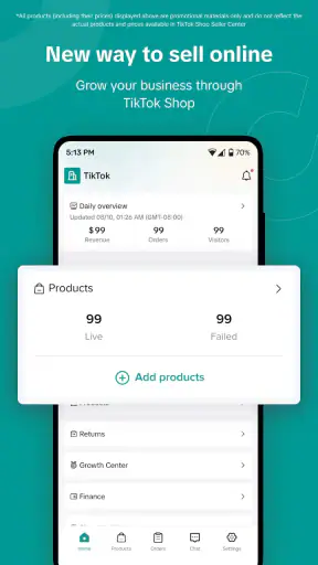 TikTok Shop Seller Center screenshot 1
