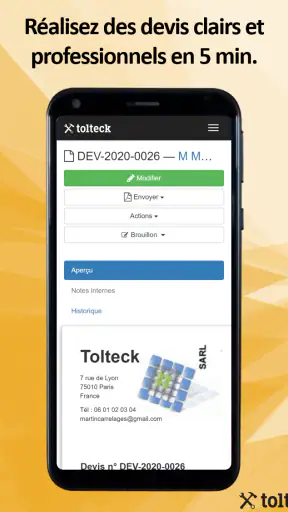 Tolteck : Devis et factures screenshot 2