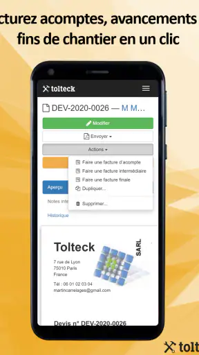 Tolteck : Devis et factures screenshot 4
