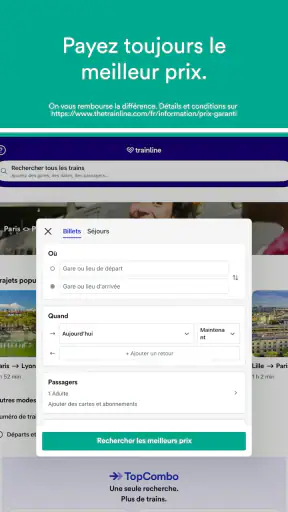 Trainline: voyage train et bus screenshot 11