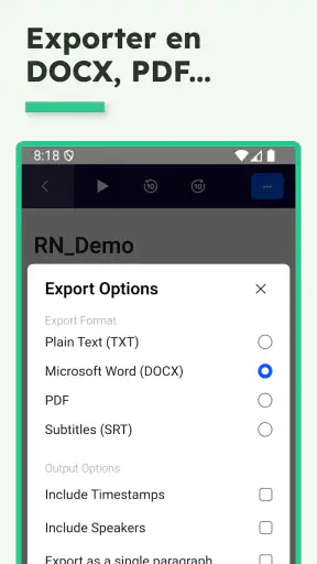 Transcrire Audio en Texte screenshot 11