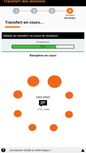 Transfert des données screenshot 5