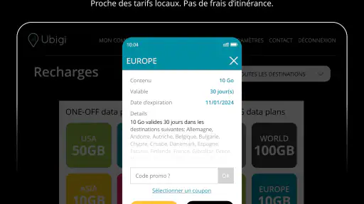 Ubigi : eSIM Internet en 5G screenshot 12