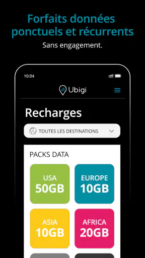 Ubigi : eSIM Internet en 5G screenshot 4