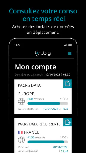 Ubigi : eSIM Internet en 5G screenshot 6