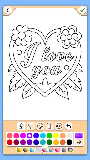Valentin coloration d'amour screenshot 11