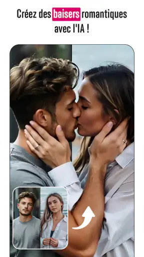 Vidéo IA : baiser & câlin screenshot 1