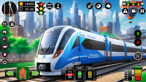 ville train sim- train Jeux 3d screenshot 12