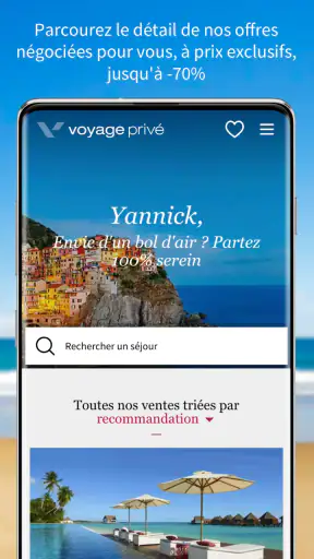 Voyage Privé – Hôtels de luxe screenshot 1