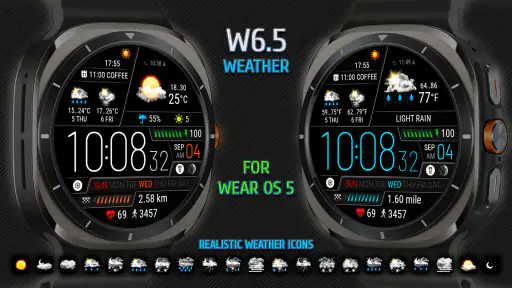 Weather watch face W6.5 screenshot 11