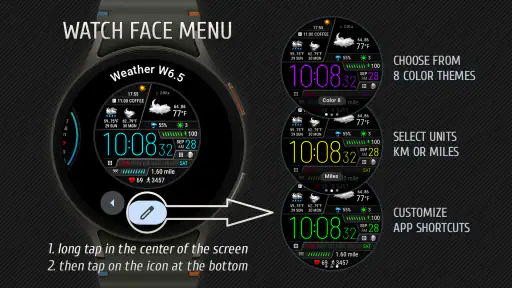 Weather watch face W6.5 screenshot 12