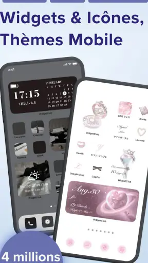 WidgetClub:Widget, Icône,Thème screenshot 1