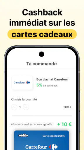 Widilo: Cashback & codes promo screenshot 4