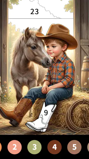Wild West Color by Number Book screenshot 10