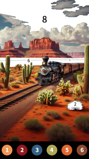 Wild West Color by Number Book screenshot 6