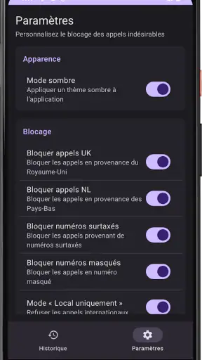 WinCalls - Bloqueur de Spam screenshot 2