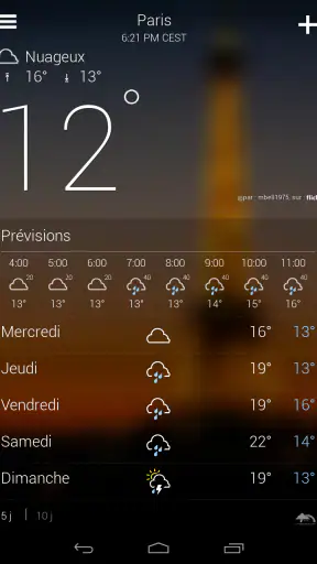 Yahoo Météo screenshot 10