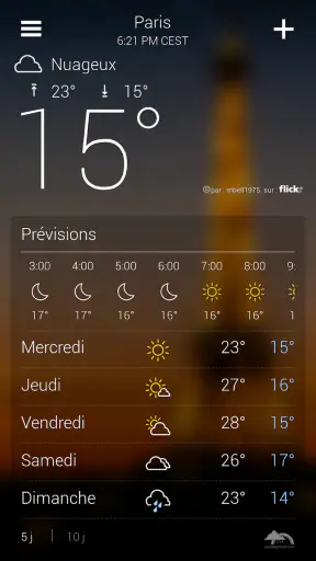 Yahoo Météo screenshot 2