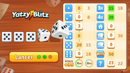 Yatzy Blitz : jeu de dés screenshot 1