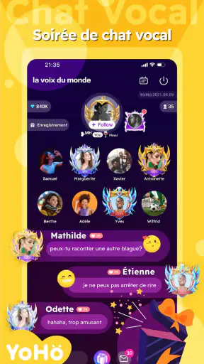 YoHo : Chat vocal de groupe screenshot 1
