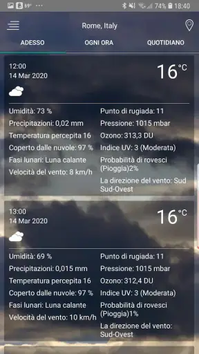 App di previsioni del tempo screenshot 4