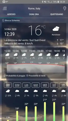 App di previsioni del tempo screenshot 9