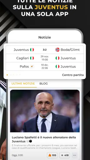 Bianconeri Live: App di calcio screenshot 2