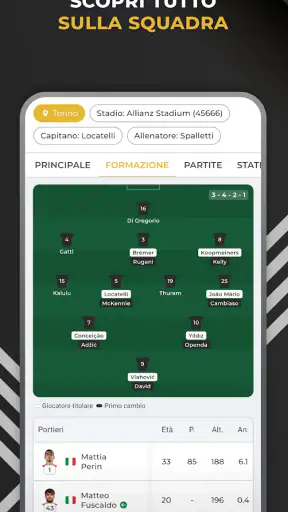 Bianconeri Live: App di calcio screenshot 5