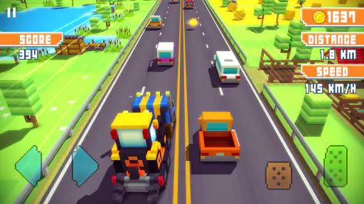 Blocky Highway: Traffic Racing screenshot 10