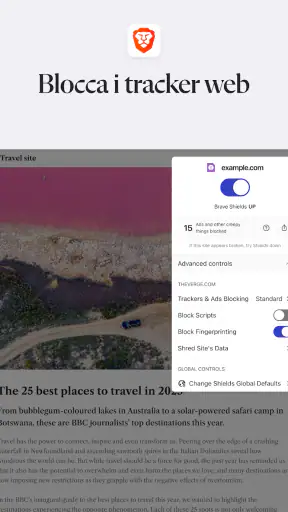 Brave Browser Web VPN Privato screenshot 12