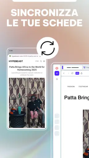 Browser Opera con VPN screenshot