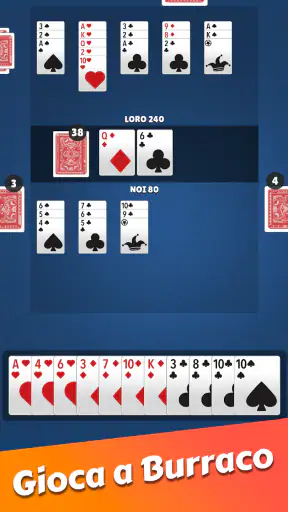 Burraco classico carte online screenshot 4
