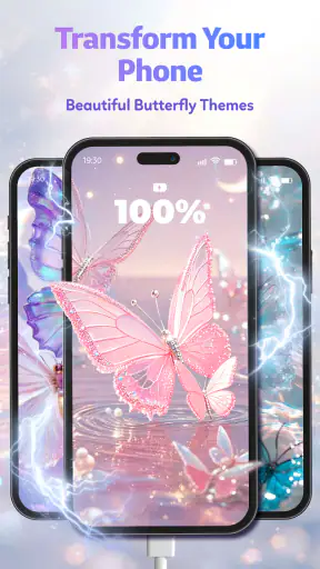 Butterfly Theme: Pink Keyboard screenshot 12