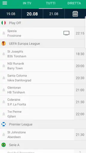 Calcio in TV e Livescore screenshot 2
