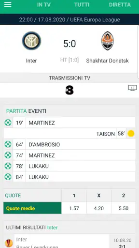 Calcio in TV e Livescore screenshot 7