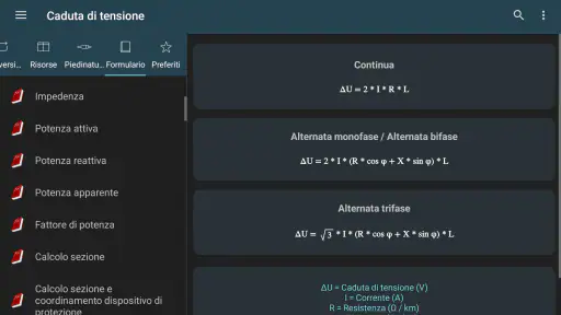 Calcoli Elettrici screenshot 11