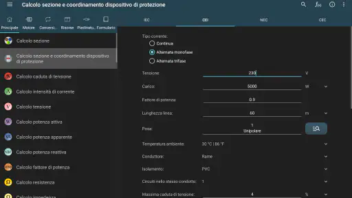 Calcoli Elettrici screenshot 12