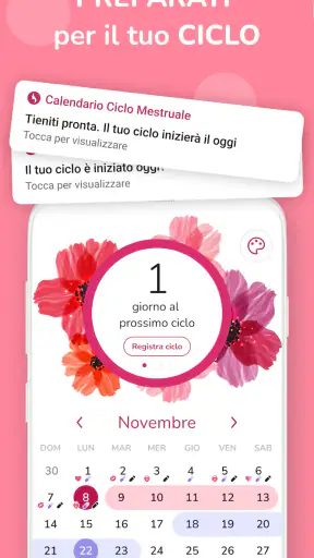 Calendario Ciclo Mestruale screenshot 2