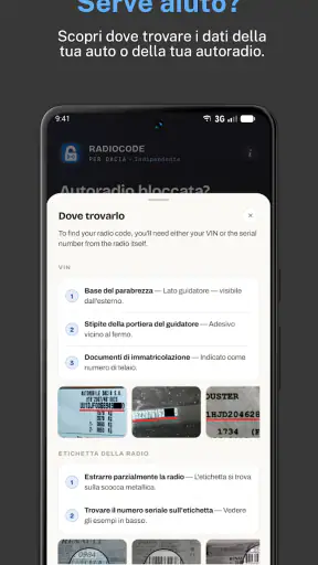 Codice Radio Dacia screenshot 4