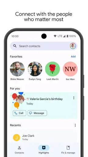Contatti screenshot