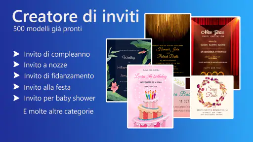 Crea Inviti Compleanno, festa screenshot 9