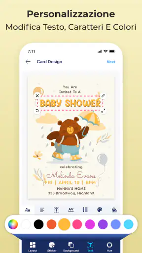 Creatore Inviti e Design Carte screenshot 9