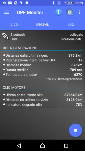 DPF Monitor -Fiat e Alfa Romeo screenshot 2