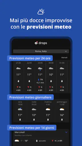 Drops: Allerta meteo e pioggia screenshot 4