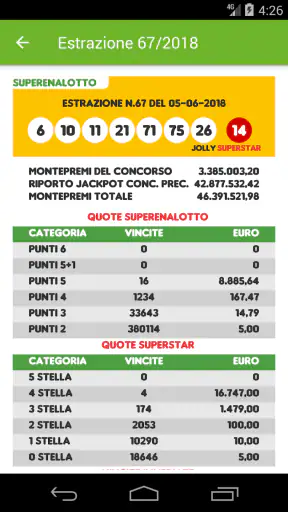 Estrazioni Lotto SuperEnalotto screenshot 12