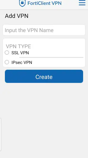 FortiClient VPN screenshot 1
